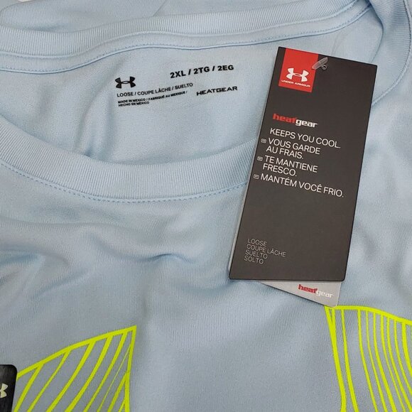 UNDER ARMOUR 'HEATGEAR' LOOSE FIT REFLECTIVE BACK GRAPHIC TEE - Picture 8 of 16